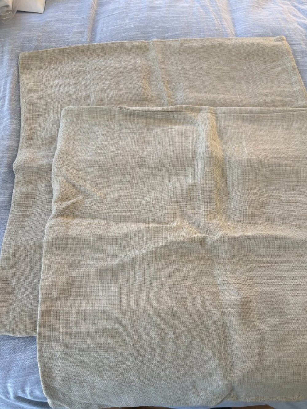Pottery Barn Belgian Flax Linen Pillow Covers in Flax 24" NWOT